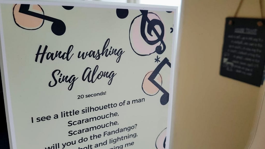 Covid Safe Hand Washing 20 second regime
