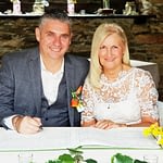 Mature Wedding Couple Signing Register Lakes Wedding