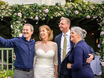 Family Run exclusive Lake District Wedding Venue ine and Steve after their wedding at Cote How
