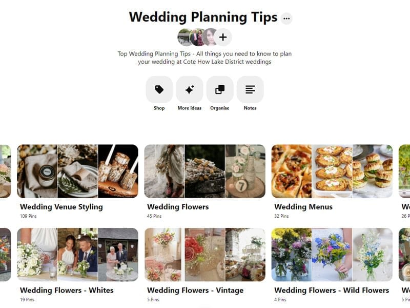 Cote How Pinterest Board - Wedding Planning Tips