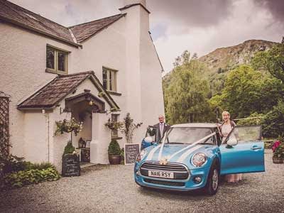 Lovely Older couple arrive to elope at Cote How to get married in the Lakes