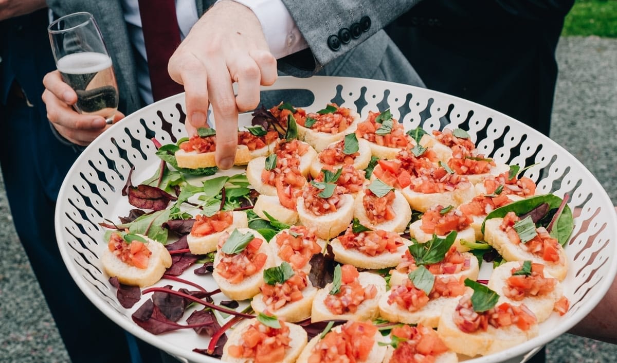 Freshly Prepared Wedding Canapes