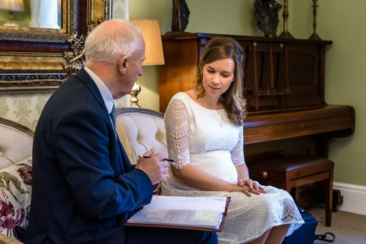 Talking to The Registrar before the Wedding Ceremony