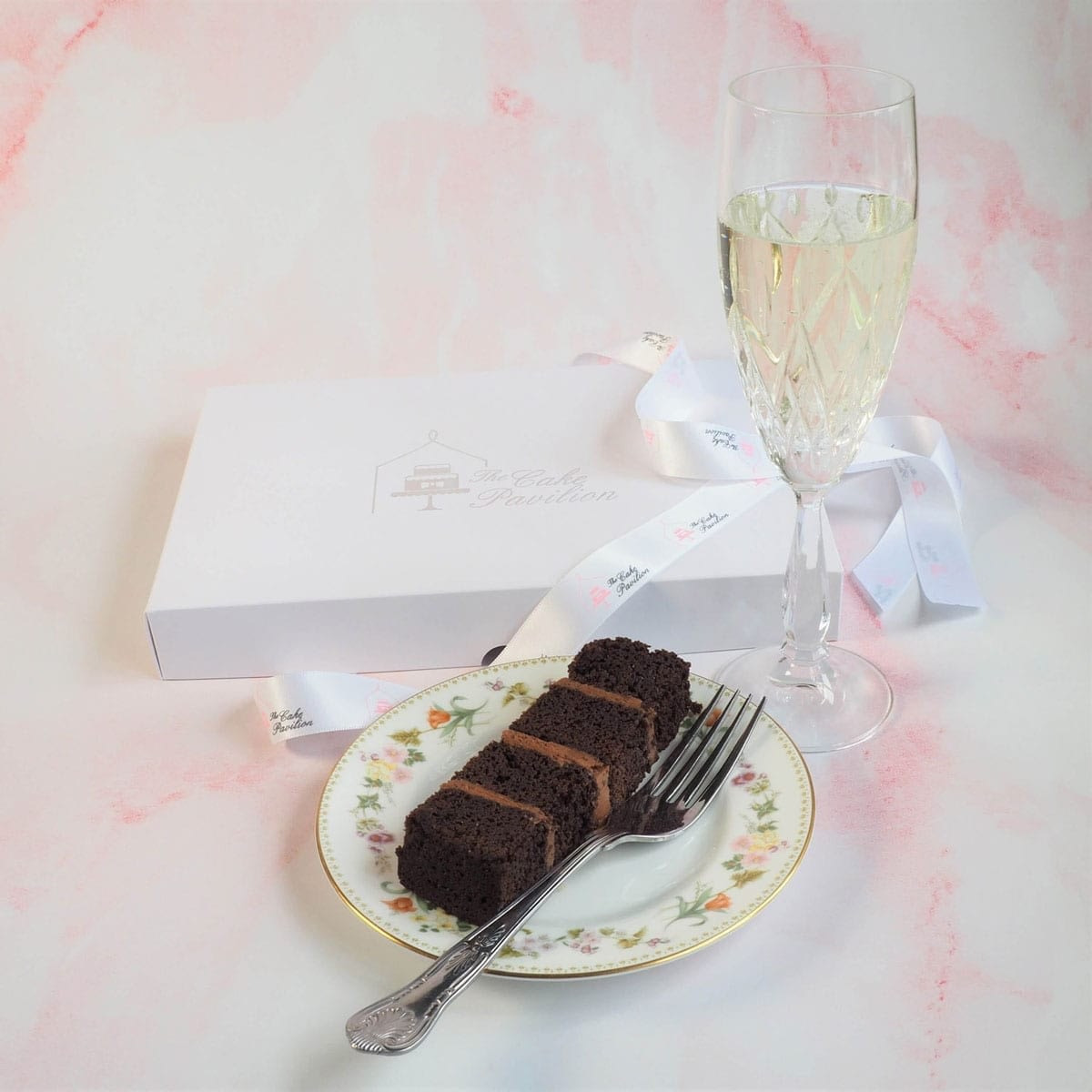 Sharing wedding cake with guests