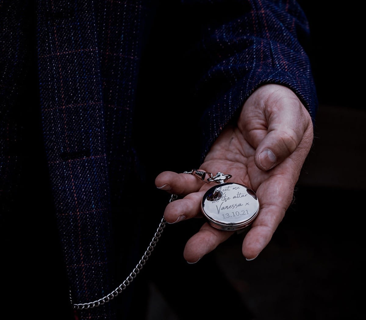 Engraved pocket watch