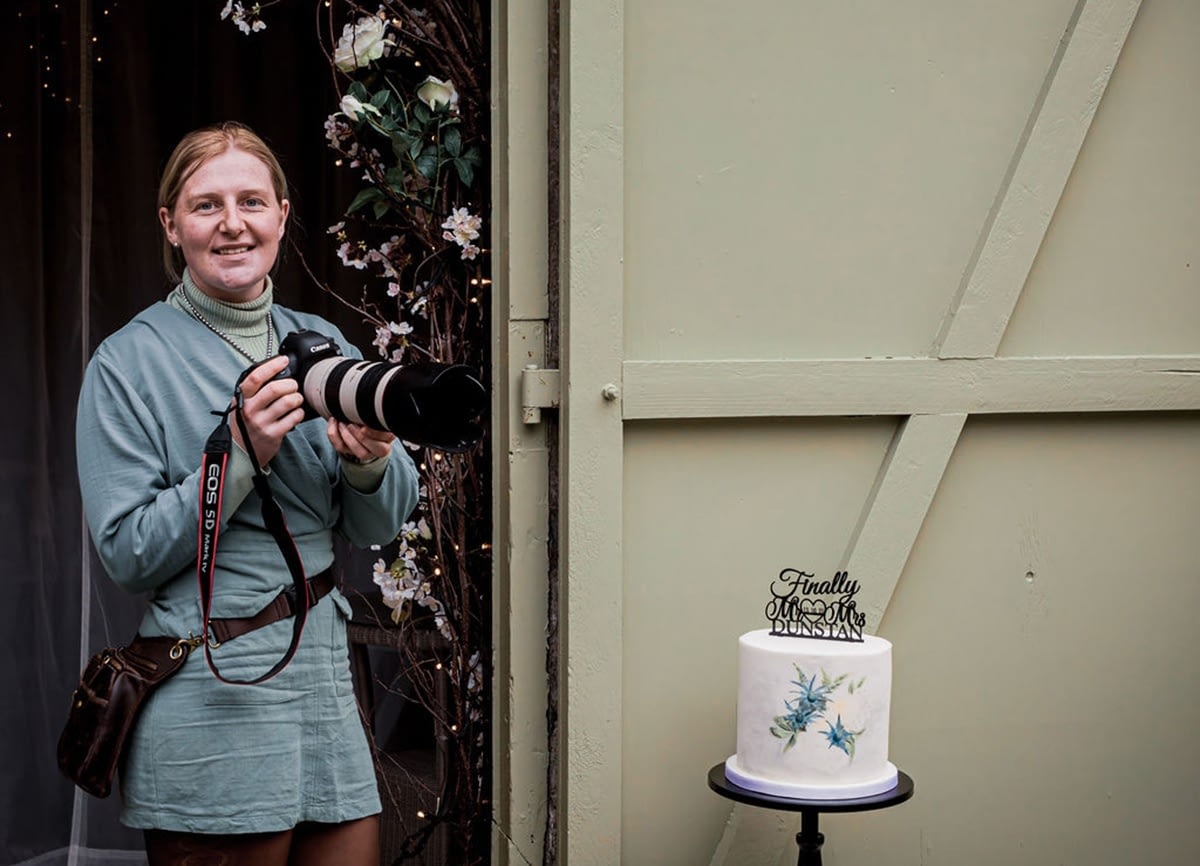 Clare Gelderd wedding photographer infront of Cote How barn