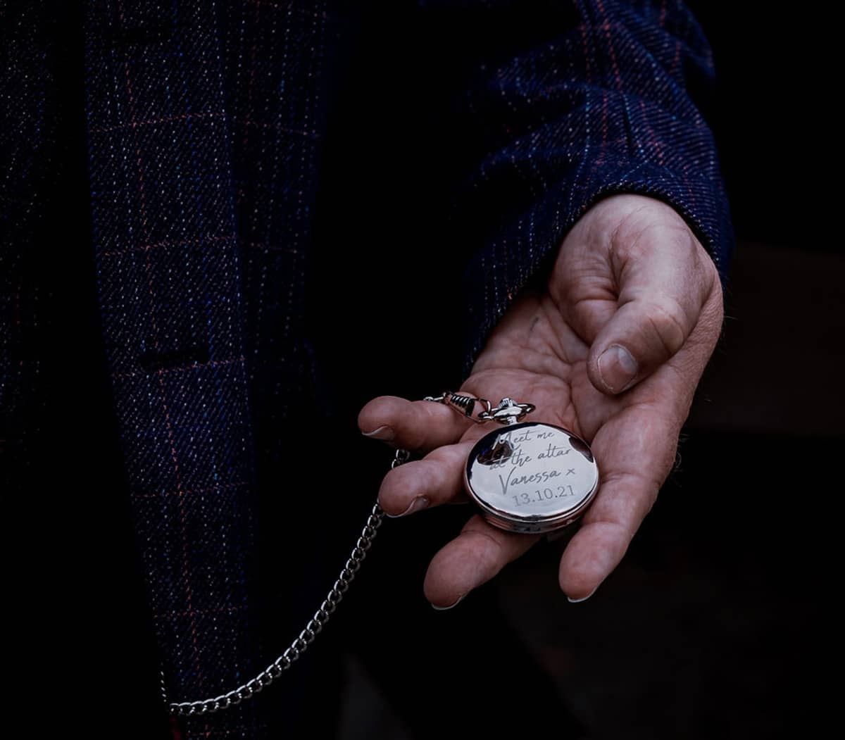 Engraved pocket watch