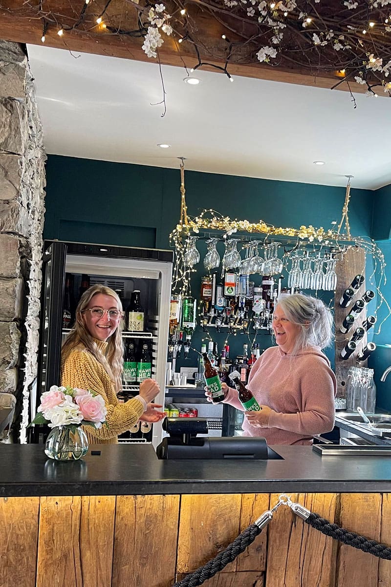 Barn-Bar---Sophie-and-Caroline-in-the-Unique-Wedding-barn